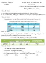 Đề kiểm tra học kì I năm học 2015  2016 môn địa lí lớp 8